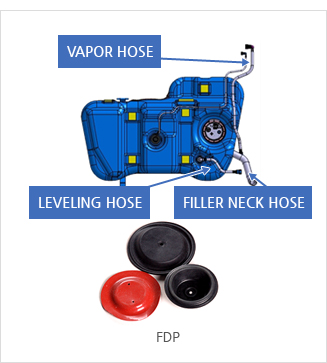 VAPOR HOSE, LEVELING HOSE, FILLER NECK HOSE, FDP